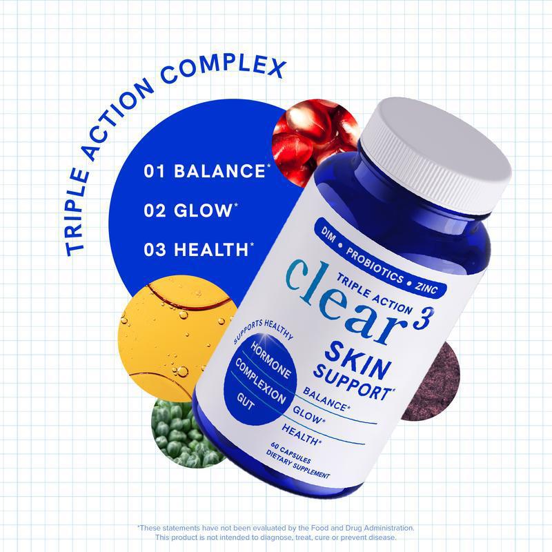 Triple Action Probiotic Supplement Capsules